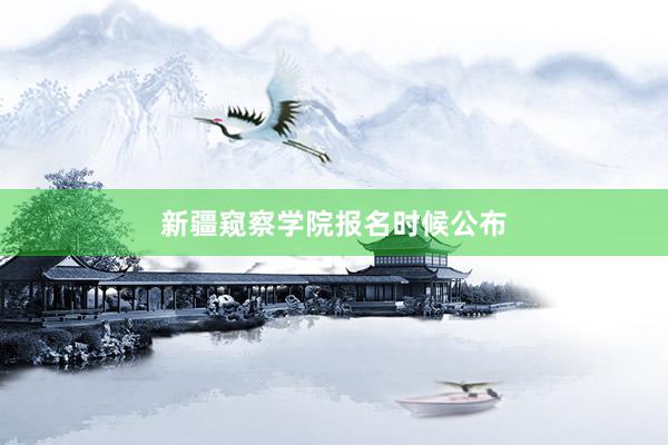 新疆窥察学院报名时候公布