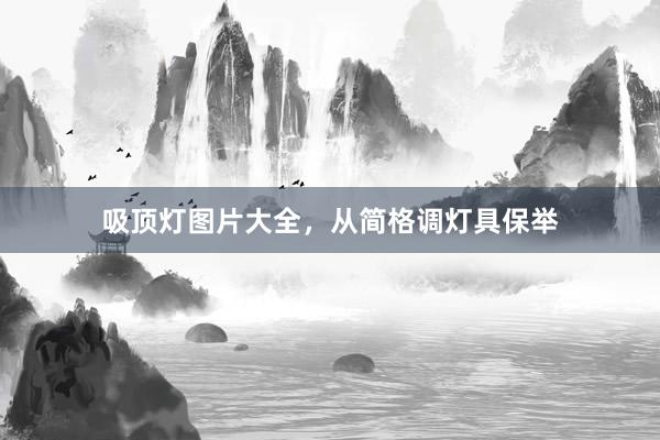 吸顶灯图片大全，从简格调灯具保举